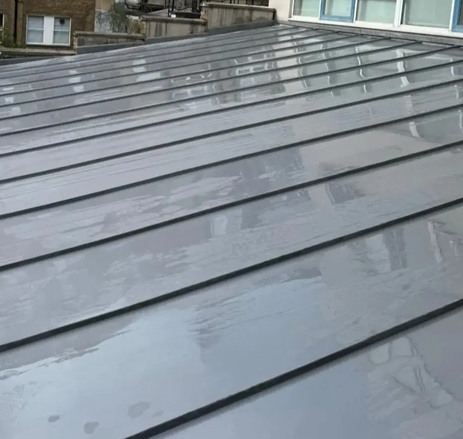 Zinc Roofing Essex - standing seam zinc roof installation